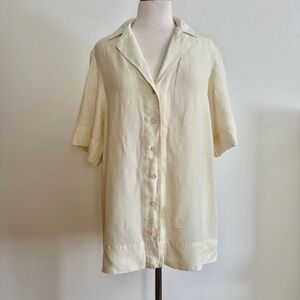 H&M Cream Yellow Resort Shirt